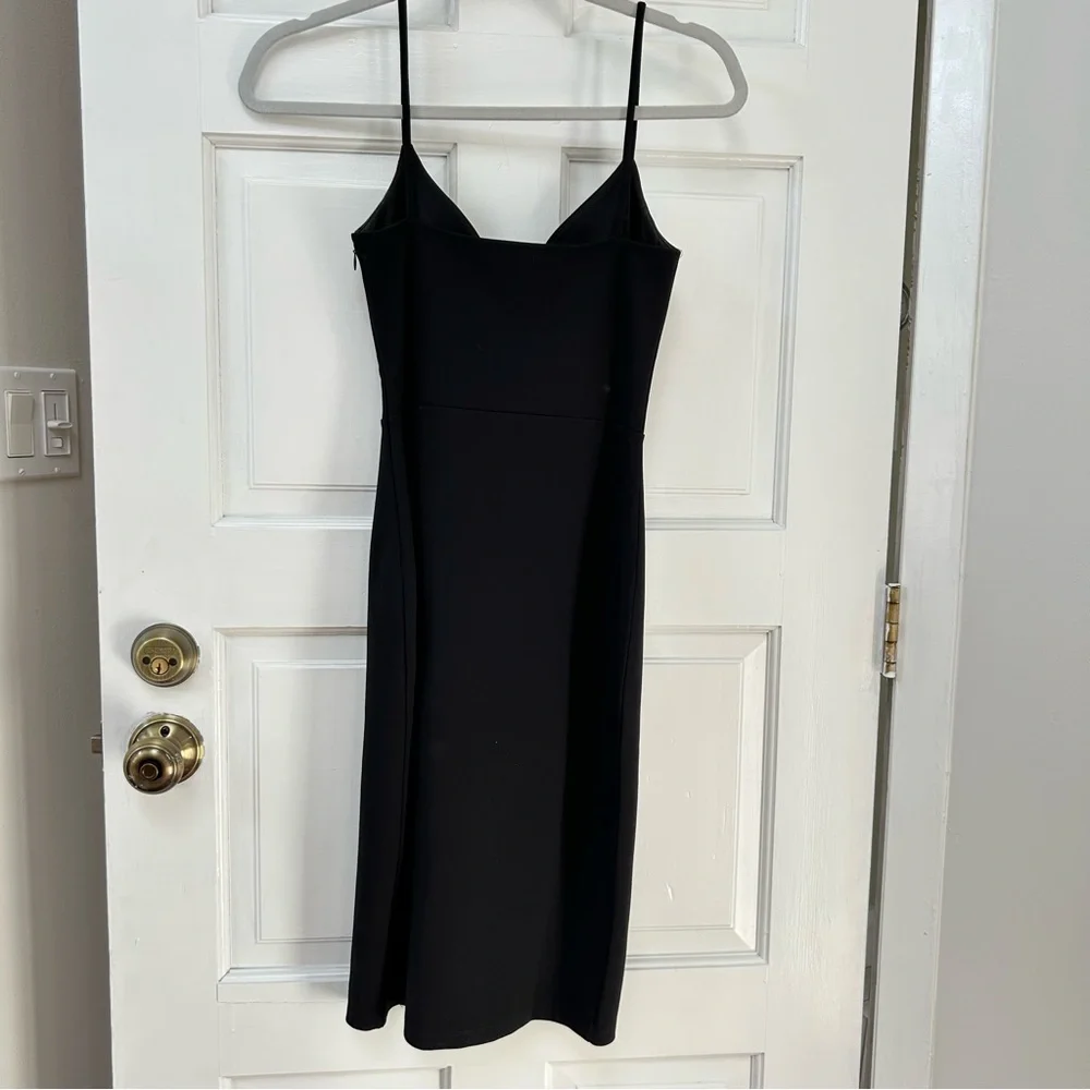 Leith Black Midi Cocktail Dress with Slit - XS - Picture 5 of 5